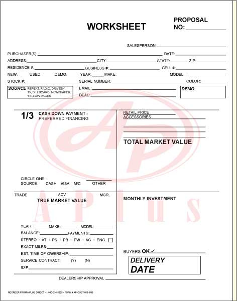 A Plus prints Custom Sales Sheets!